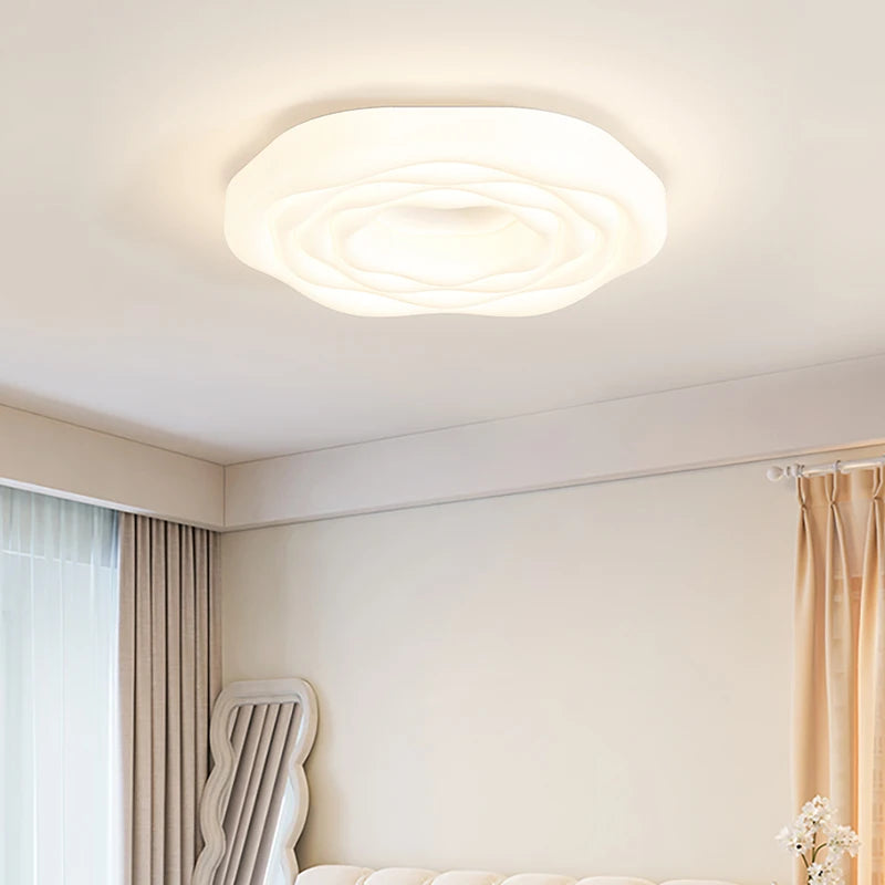 plafonnier led design moderne en forme de rose pour éclairage intérieur - vue 5 sur 8