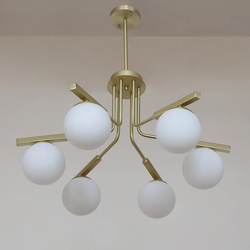 Lustre en verre pour salon - vue 5 sur 9