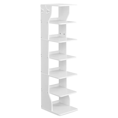 VASAGLE Slim Shoe Rack, Narrow Shoe Storage Organiser, 6-Tier Shoe Stand, for Small Spaces, Hallway, Cloakroom - vue 4 sur 7
