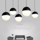 Suspension boule de verre nordique noir 15/20cm lampes Led suspendues luminaires de Loft pour cuisine salon chambre Lustre lumières