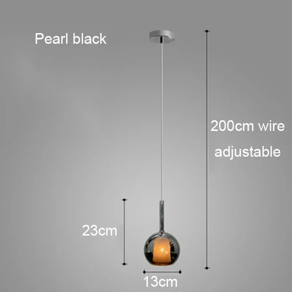lustre moderne abat-jour en verre pour décoration intérieure - vue 8 sur 15