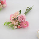 bouquet de roses et œillets en soie décoration florale festive