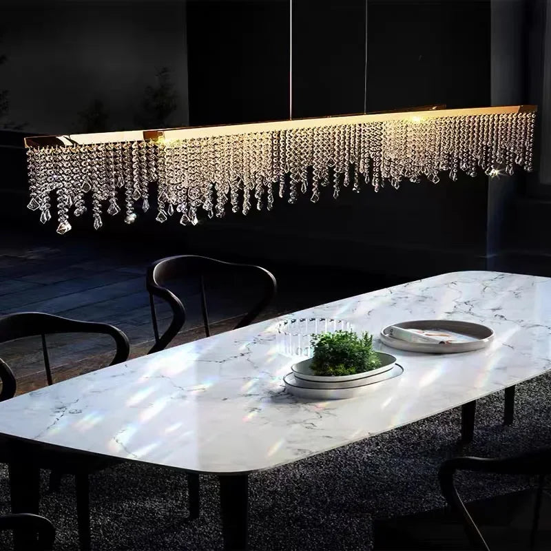 lustre moderne en cristal pour décoration intérieure élégante - vue 4 sur 14