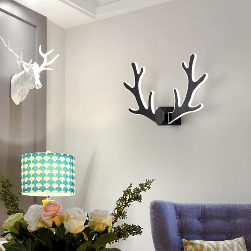 Applique murale tête de Cerf LED dessin animé - vue 6 sur 11