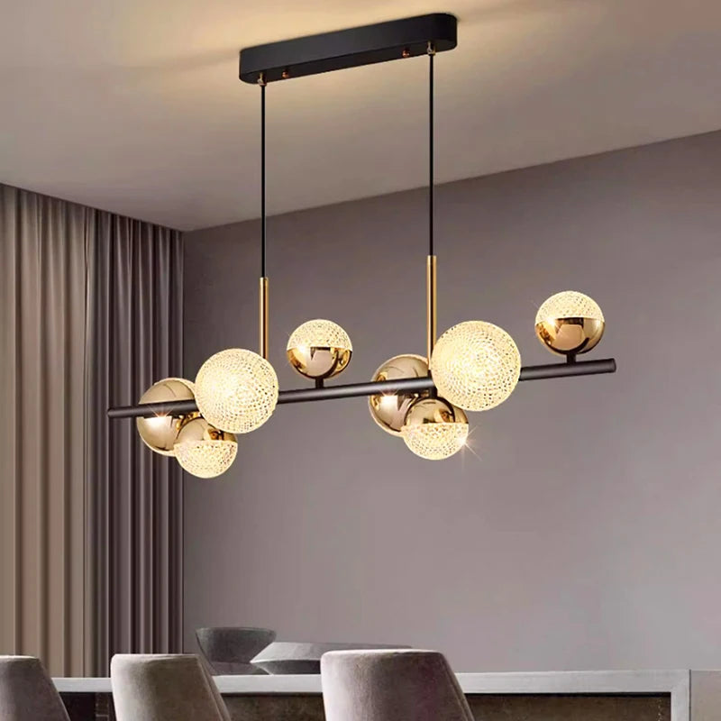 lustre nordique décoratif suspension éclairage intérieur - vue 5 sur 8