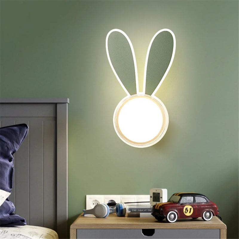 Applique murale acrylique motif dauphin lapin pour enfants