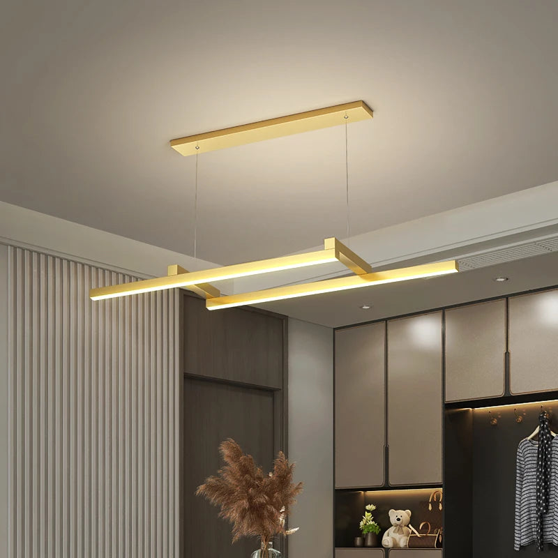 lampe led moderne lustre géométrique nordique designer bar - vue 3 sur 12