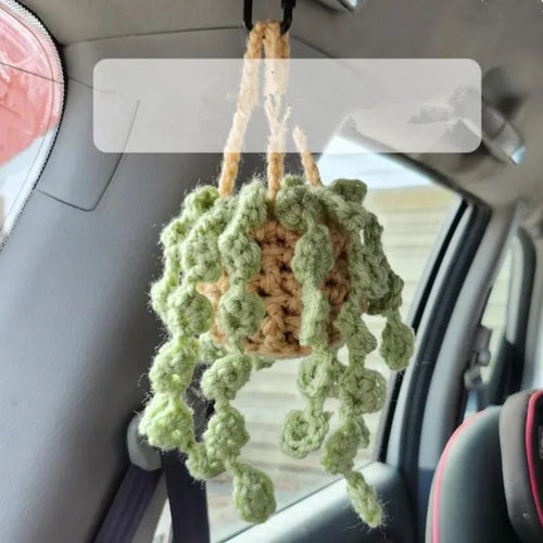 crochet suspendu créatif pour décoration de voiture plante en pot - vue 7 sur 34