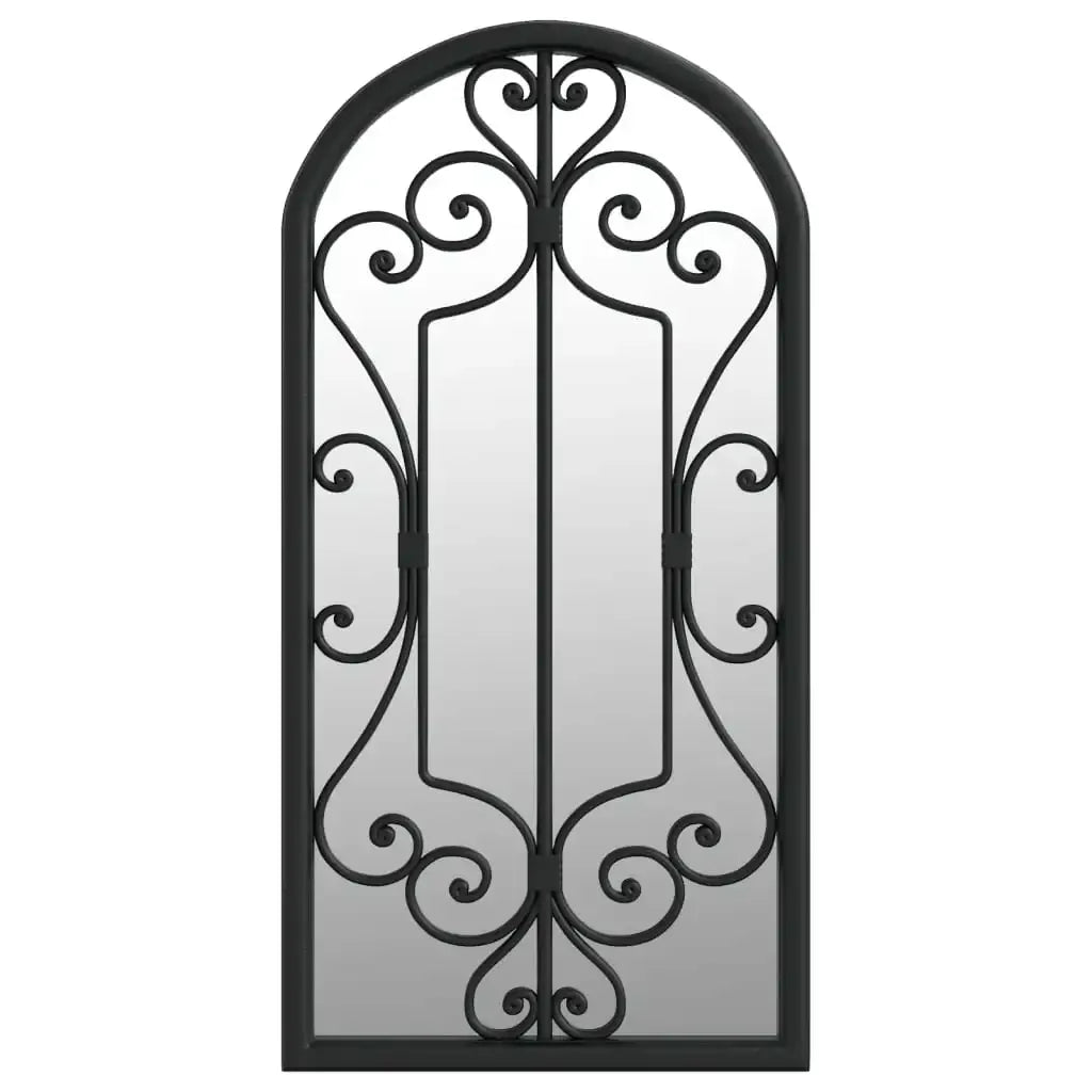 70x30 cm Black Garden Mirror for Outdoor Use, Home Decoration Wall Wall Decoration Living Room Decoration - vue 2 sur 7
