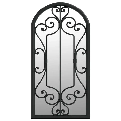 70x30 cm Black Garden Mirror for Outdoor Use, Home Decoration Wall Wall Decoration Living Room Decoration - vue 3 sur 7