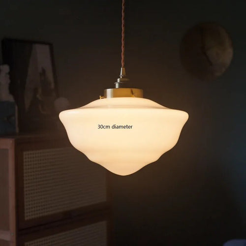 Suspension LED en verre blanc laiteux - vue 11 sur 30