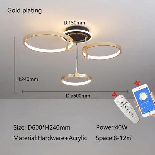 plafonnier led moderne design élégant pour intérieur lumineux - vue 10 sur 10