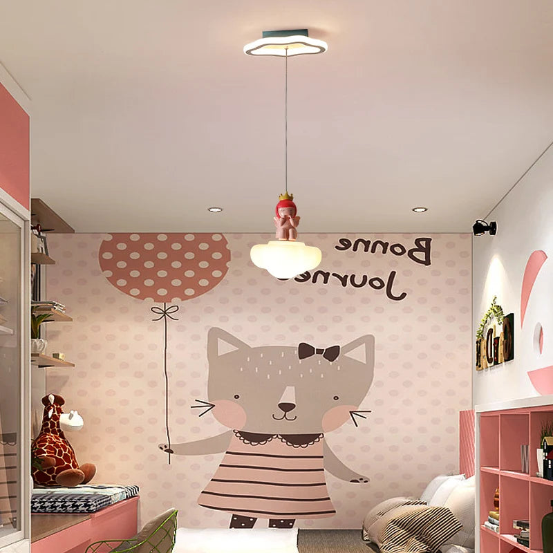 lustre led créatif trois têtes pour enfants