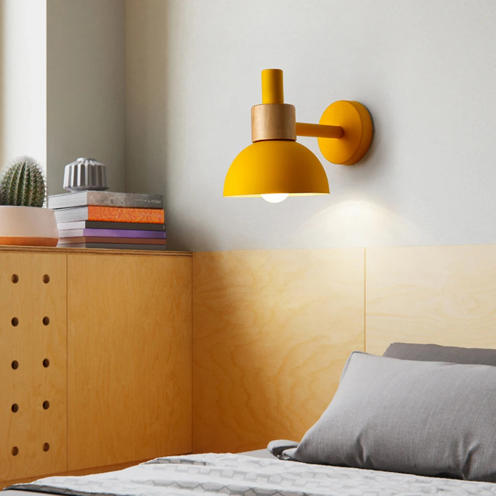 Applique murale nordique moderne pour Macarons couloir lampe de chevet salon chambre décoration éclairage E27 Base tête applique luminaire - vue 4 sur 13