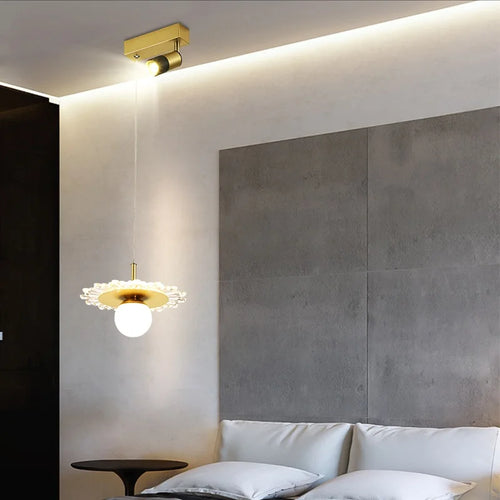 Nordic light luxury minimalist creative modern LED pendant lamp - vue 6 sur 10