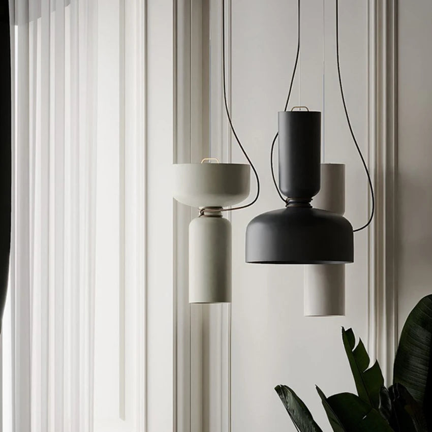 Nordique LED Moderne Danois Designer Art Créatif Restaurant Suspension En Fer Forgé Abat-Jour Bar Café Cuisine Suspension Lampe - vue 6 sur 17