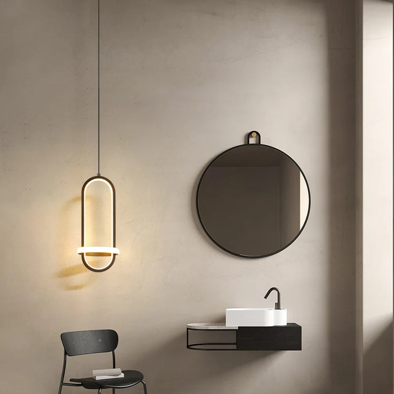 Suspension LED moderne lumières noir/or Lustre Table salle à manger cuisine Lustre lampe suspendue luminaire décor à la maison éclairage intérieur - vue 3 sur 7
