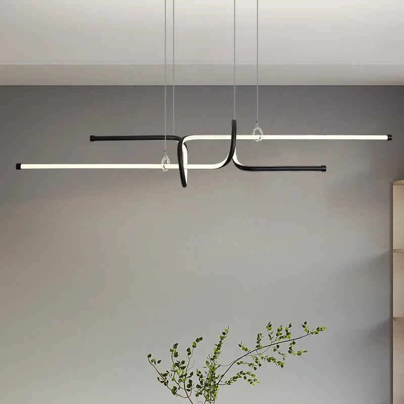 lustre moderne luxe suspendu éclairage design élégant - vue 6 sur 8