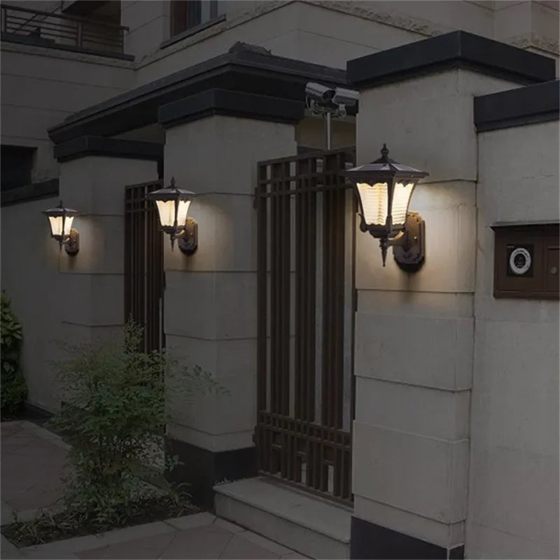 Applique murale solaire extérieur luminaire moderne LED étanche Patio cour porche balcon cour Villa allée éclairages - vue 4 sur 7