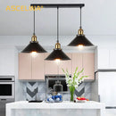 lustre industriel rétro à trois têtes suspendues pour maison