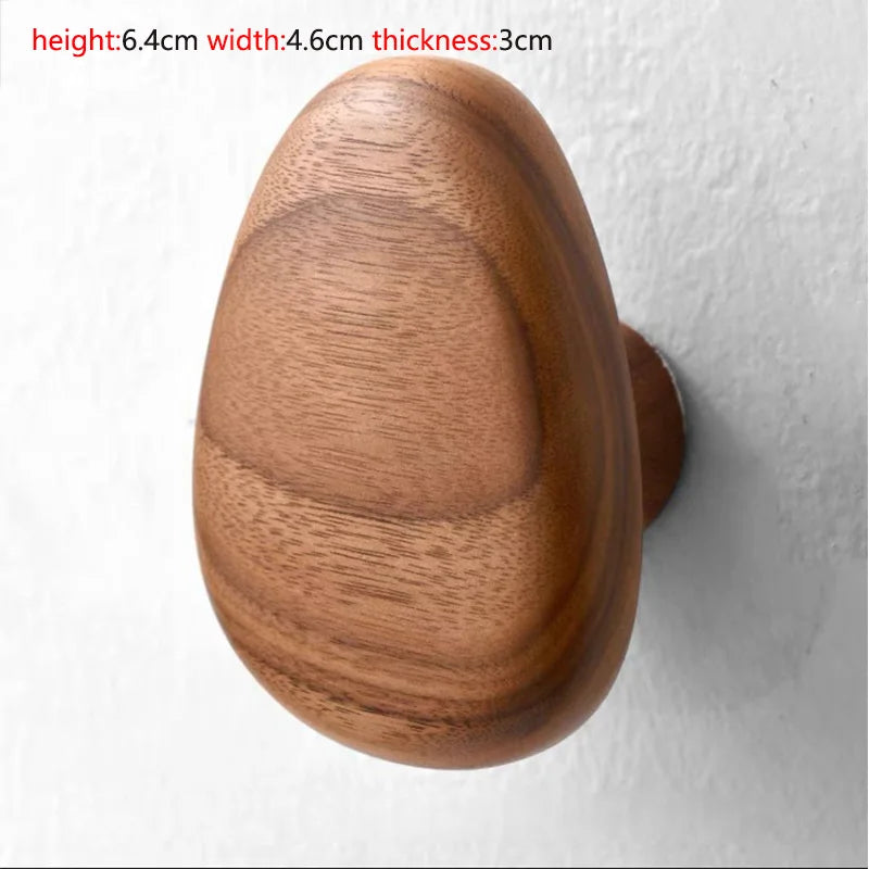 porte-manteau mural en bois naturel pour rangement décoratif - vue 10 sur 12