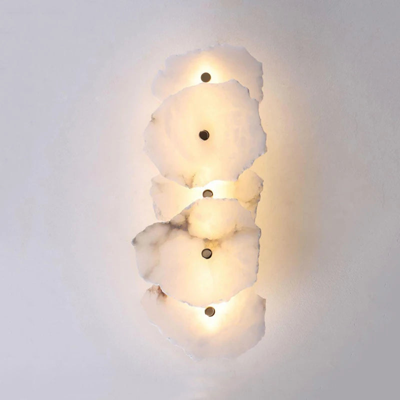 applique murale led créative feuilles de marbre pour hôtel de luxe - vue 5 sur 11
