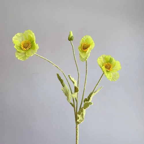 bouquet de fleurs artificielles pavot pour décoration maison jardin fête - vue 22 sur 26