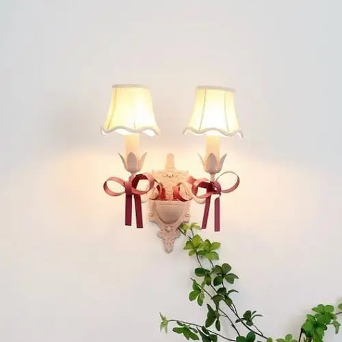 lustre mignon pour enfant style pastoral avec nœud - vue 8 sur 14
