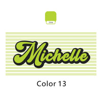 serviette de plage personnalisée rayée style rétro hippie