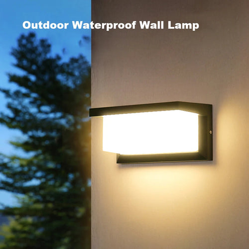 Applique murale LED lumière jardin applique IP65 extérieur étanche lampe luminaire maison décoration éclairage couloir allée lumière au25 - vue 3 sur 8