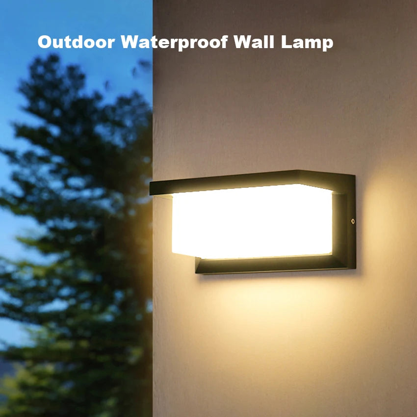 Applique murale LED lumière jardin applique IP65 extérieur étanche lampe luminaire maison décoration éclairage couloir allée lumière au25 - vue 3 sur 8