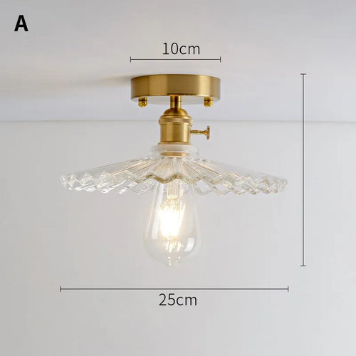 lustre vintage japonais en verre pour balcon et entrée - vue 18 sur 29