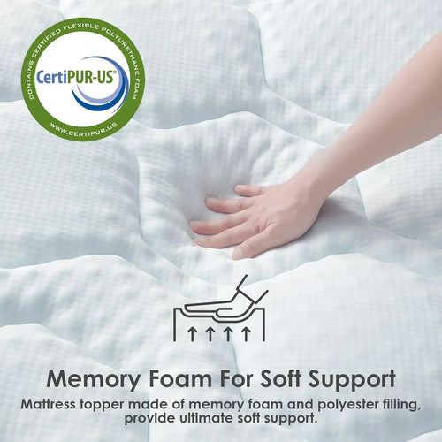 （Kostenloser Versand） Gel Topper 135x190cm Boxspringbett, Matratzentopper 135x190cm Memory Foam - vue 4 sur 6