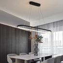 Minimalist Nordic oval chandelier for interior decoration