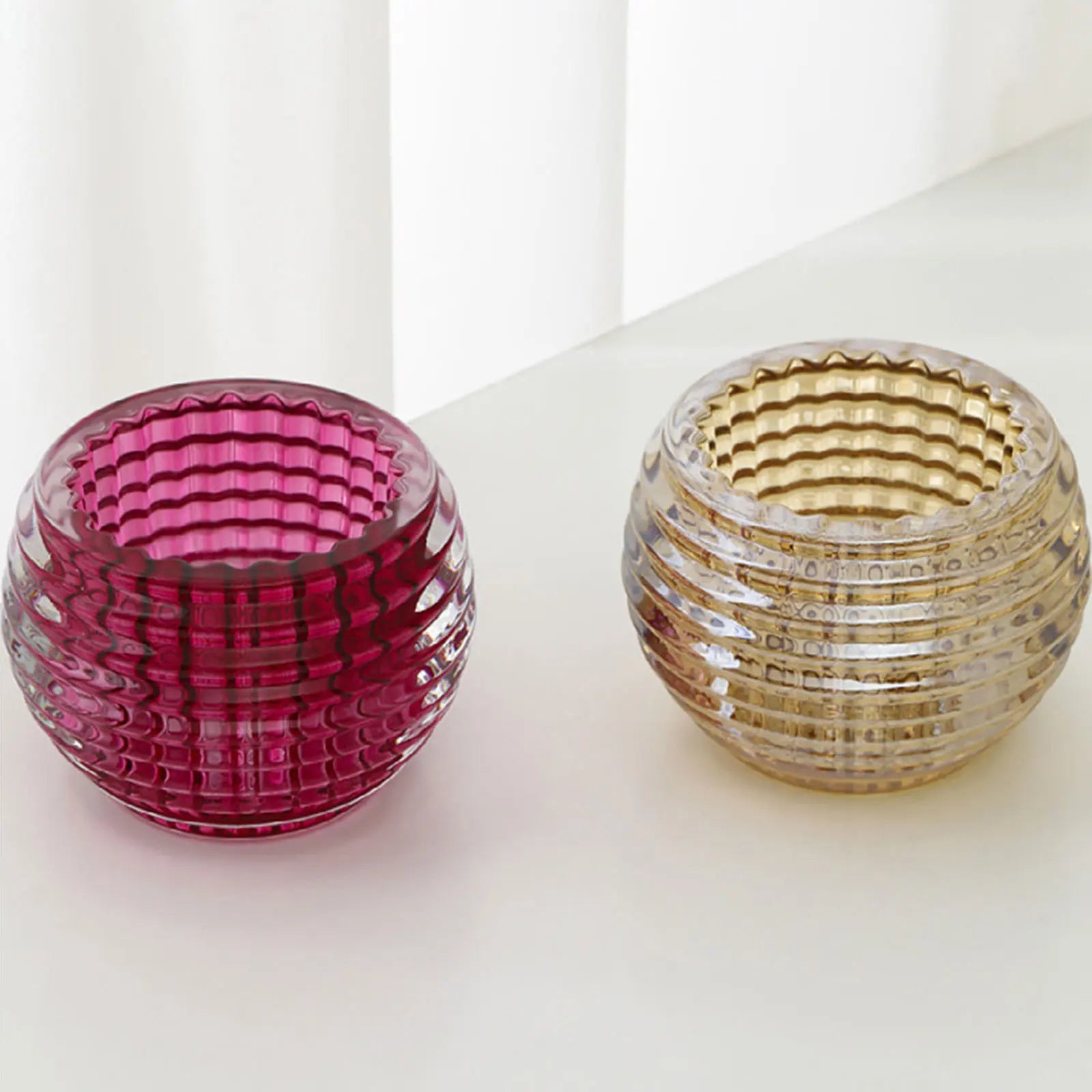 bougeoir en verre élégant pour mariage et décoration intérieure - vue 5 sur 11