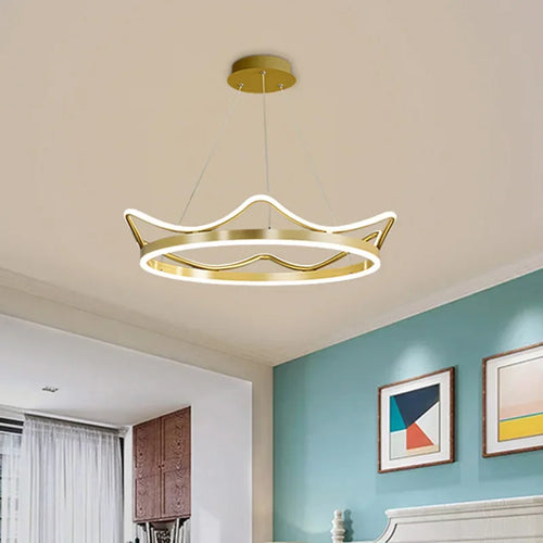 lustre led en forme d'anneau pour chambre d'enfants
