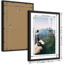 3pcs 11x14 Picture Frames Boxed Set, Display Pictures A4-Size With Mat or 11x14 Without Mat, Black/White/Burlywood Photo Frames