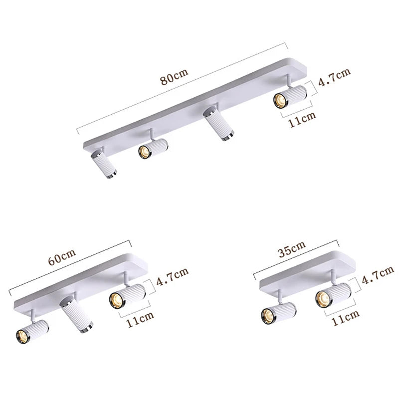 Surface Mount Cloakroom Ceiling Lamps 350 Degree Adjustable LED Spotlight Living Room Aisle Hallway Stair Ceiling Light White - vue 5 sur 14
