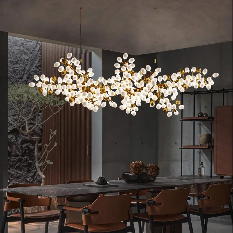 Modern Designer Dining Room Led Chandelier Living Room Grape Chandelier Bedroom Home Decor Hotel, Meeting Room Gloss Chandelier - vue 4 sur 15