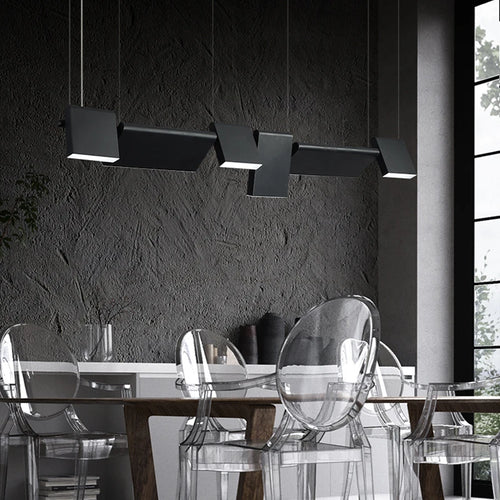 lustre led design moderne rotatif pour intérieur décoratif
