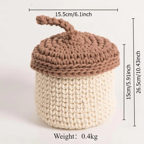 panier de rangement en corde de coton pour plantes et décorations