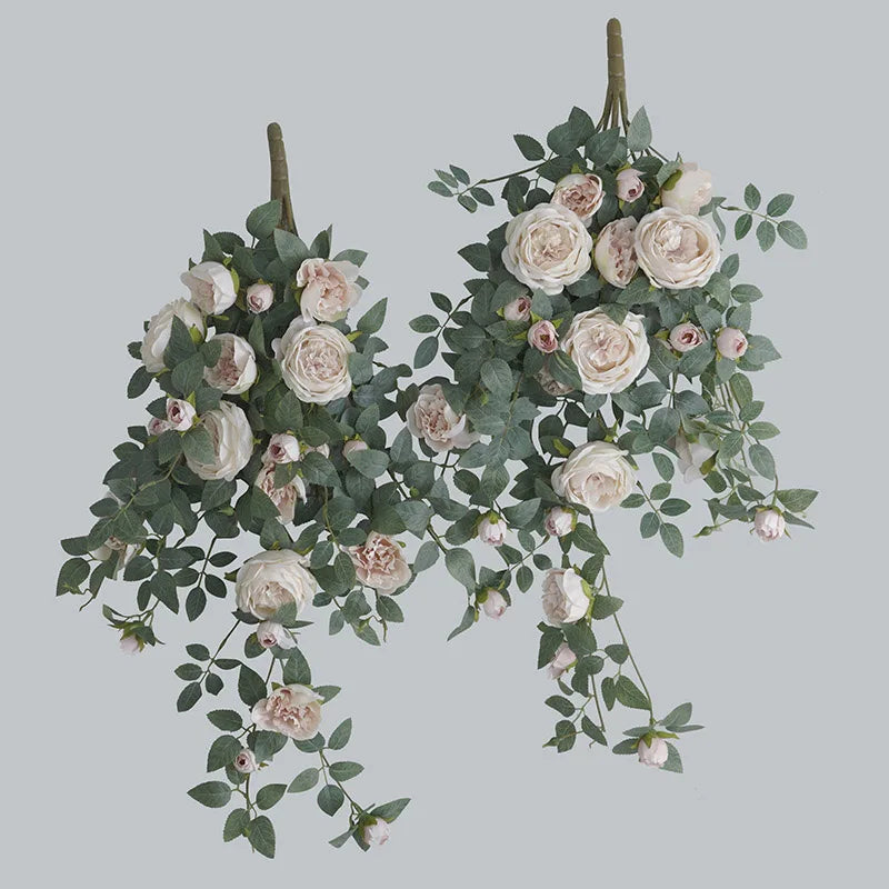 fleurs artificielles suspendues pour décoration extérieure et intérieure - vue 4 sur 12