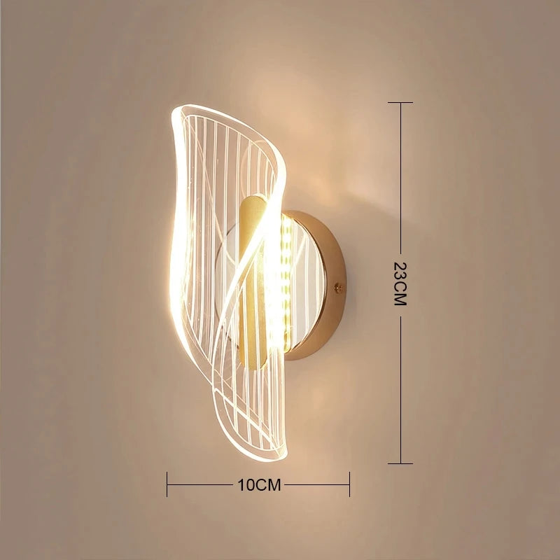 luxe acrylique applique murale led appliques murales - vue 5 sur 9