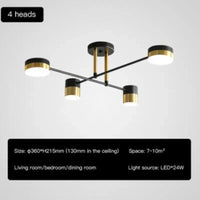 lustre led en métal moderne pour décoration intérieure