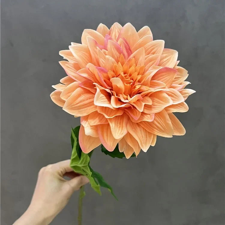 Set of 2 realistic artificial dahlia flowers for indoor decoration - vue 9 sur 9