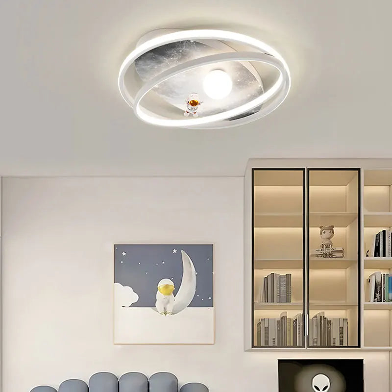 plafonnier astronaute led pour chambre d'enfants créatif moderne - vue 3 sur 7