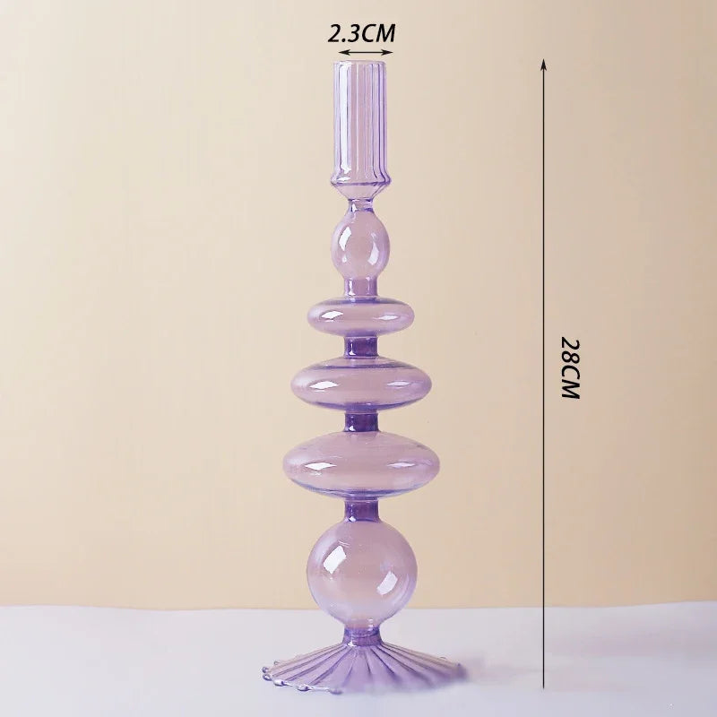 bougeoir en verre pour décoration de mariage et centre de table - vue 16 sur 29