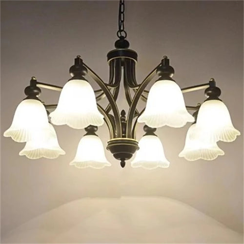 lustre rétro de style campagnard pour décoration intérieure - vue 6 sur 8
