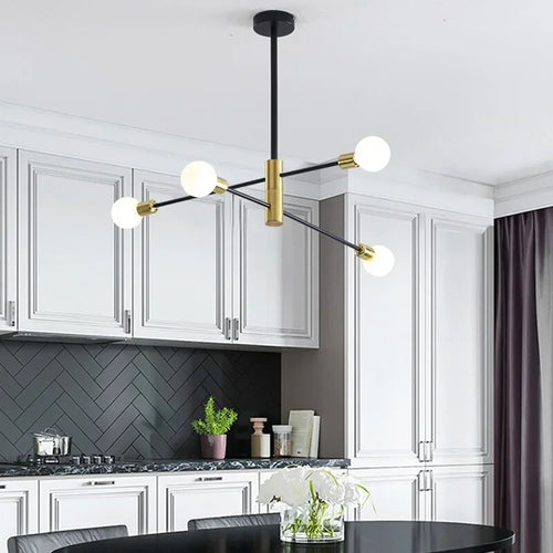 Plafonnier LED Spoutnik noir au design nordique moderne - vue 3 sur 12
