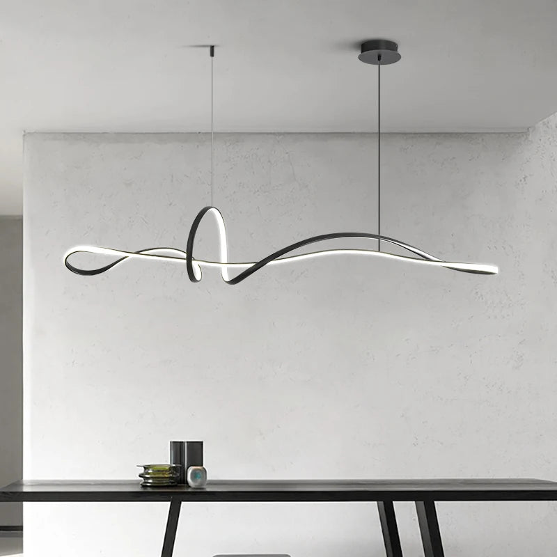 lustre minimal personnalisé nœud papillon éclairage moderne 2023 - vue 3 sur 8